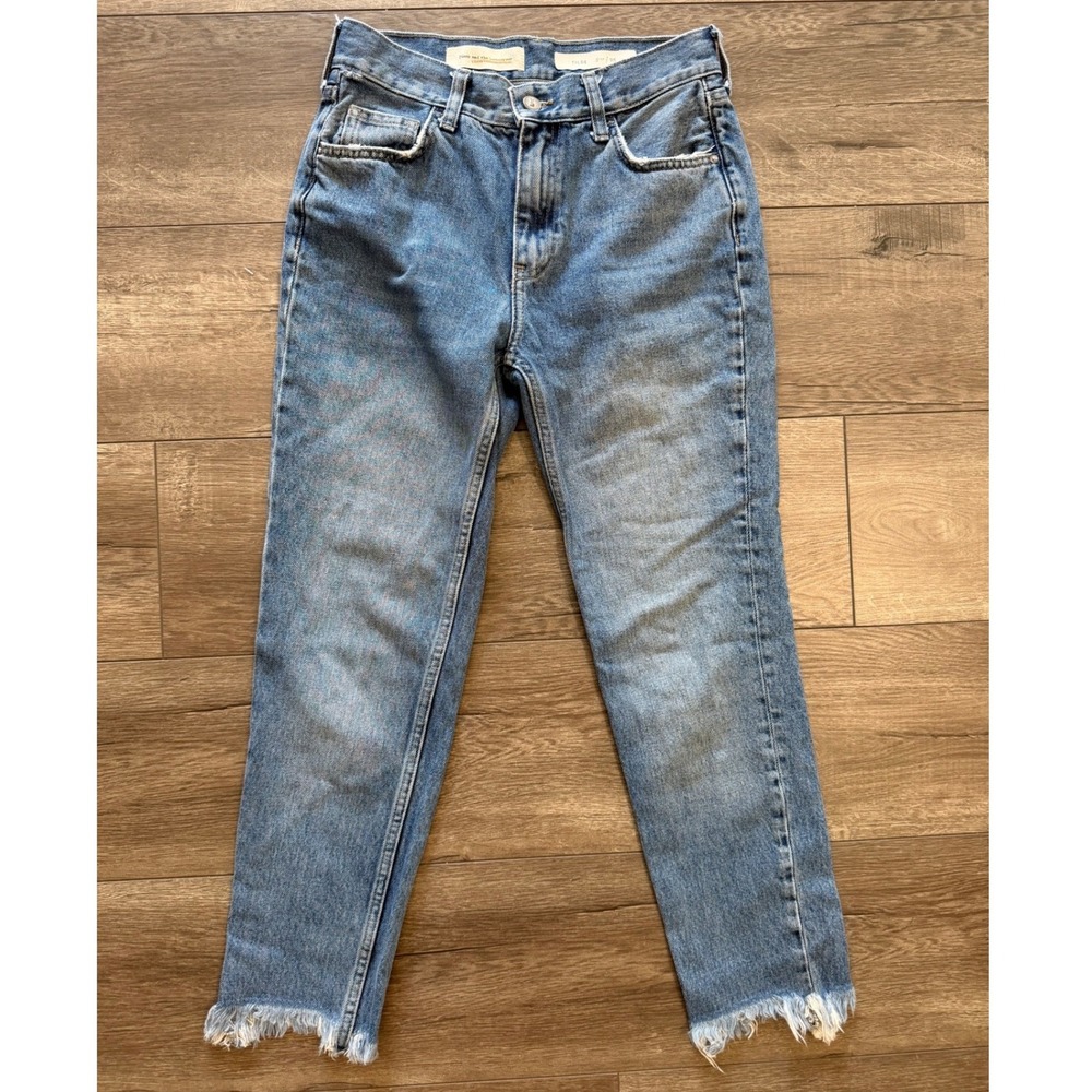 Pilcro and the Letterpress Tilde High Rise Straight Leg Ankle Blue Jeans Size 25